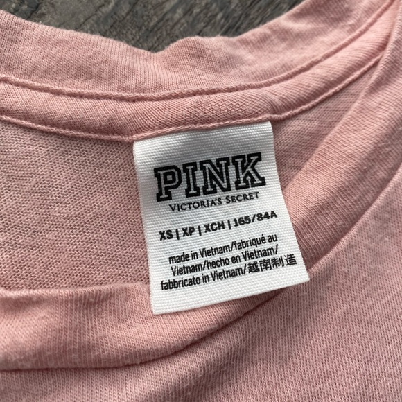 PINK Victoria’s Secret soft rose pink oversized muscle tank with gold sequins - Picture 3 of 5